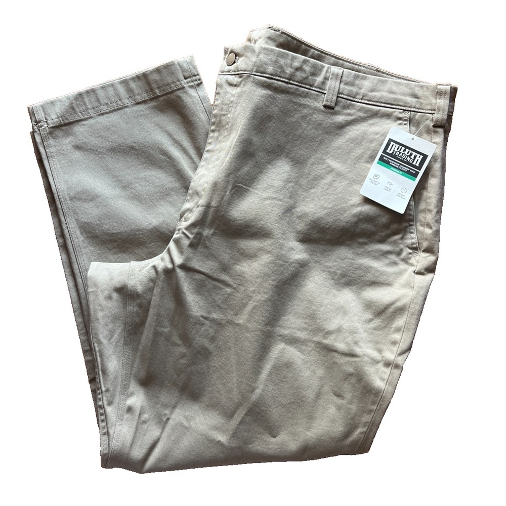 Duluth Flex Ballroom Khaki Pants Men's 48x30 Beige Tan Utility Standard‎ Fit NEW